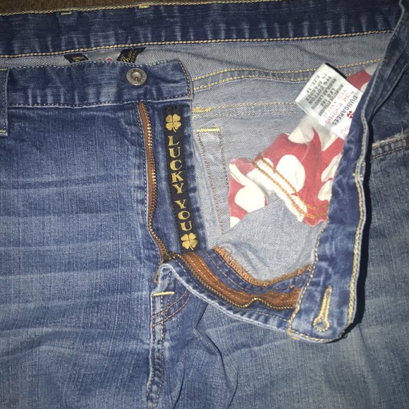 Lucky Brand distress jeans size 38 flap pocket - Picture 8 of 16